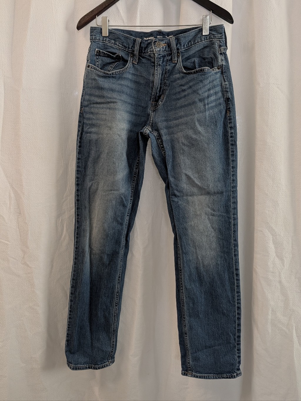 Old Navy Straight Leg Built In Flex Medium Wash Jeans 30x32